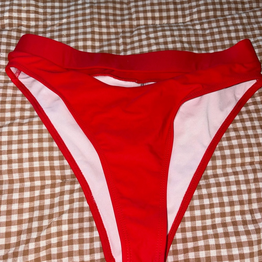 SHEIN Bold Red Swimwear Bottom
